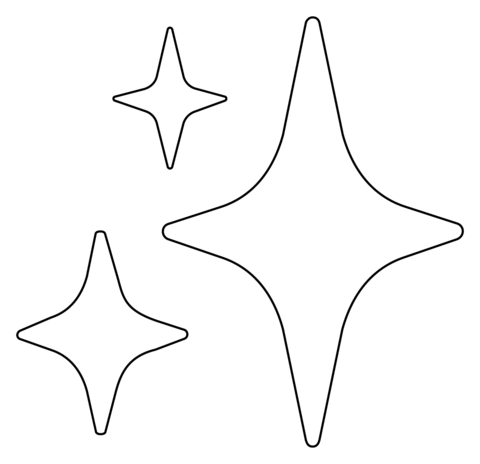 Sparkles emoji coloring page free printable coloring pages