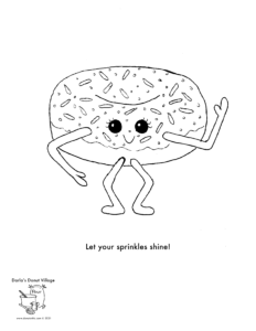 Donut coloring pages