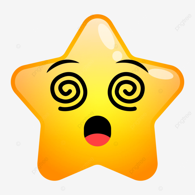 Cute star emoticon with dizzy face in yellow color vector cute star emoticons dizzy face png and vector with transparent background for free download