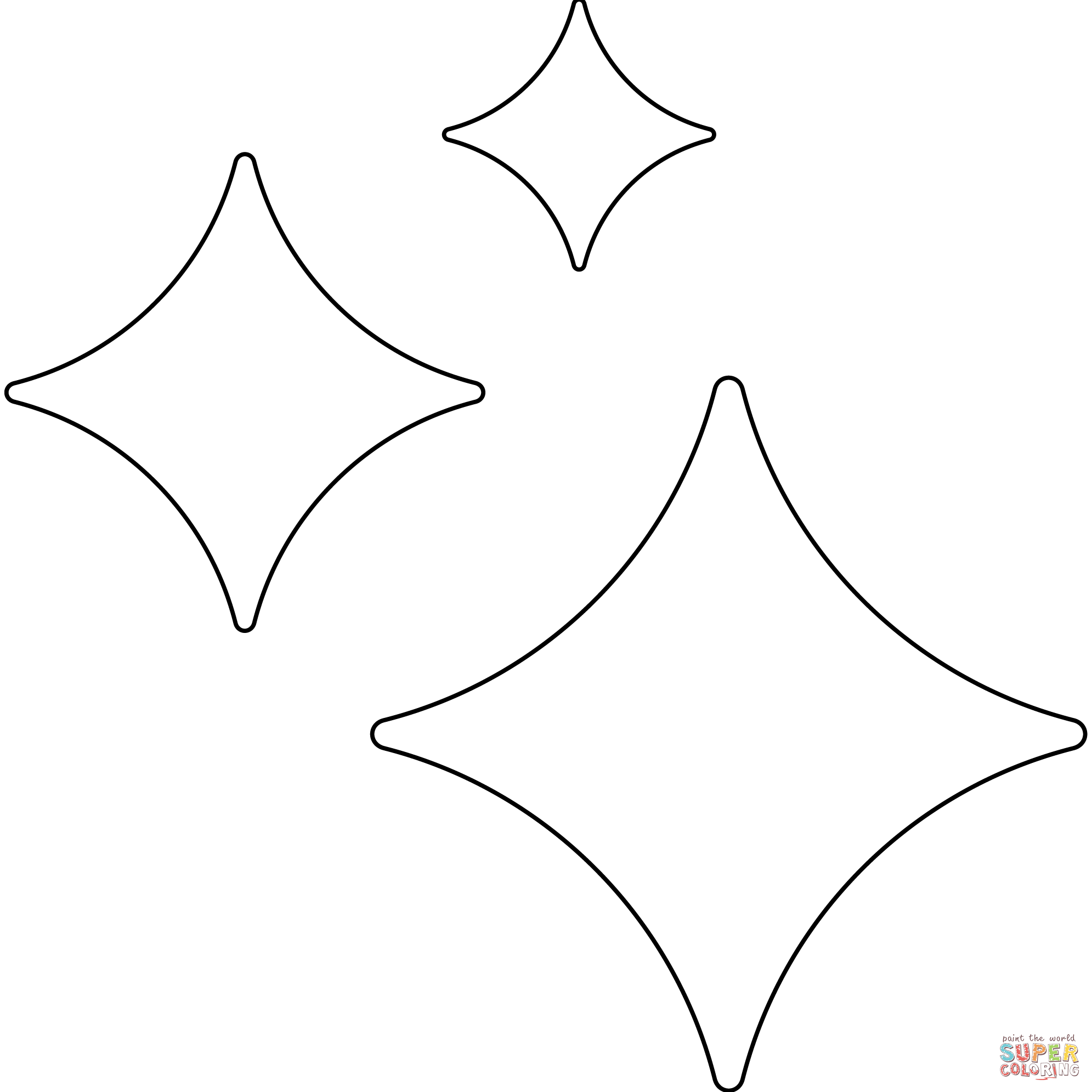 Sparkles emoji coloring page free printable coloring pages