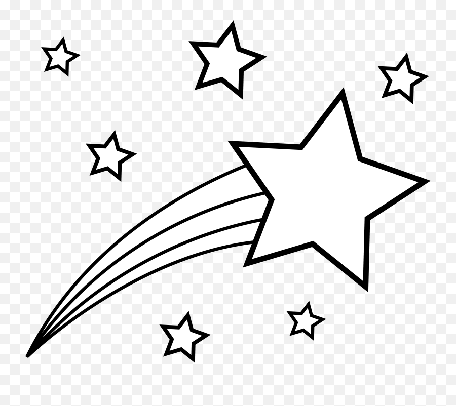 Black and white stars clipart