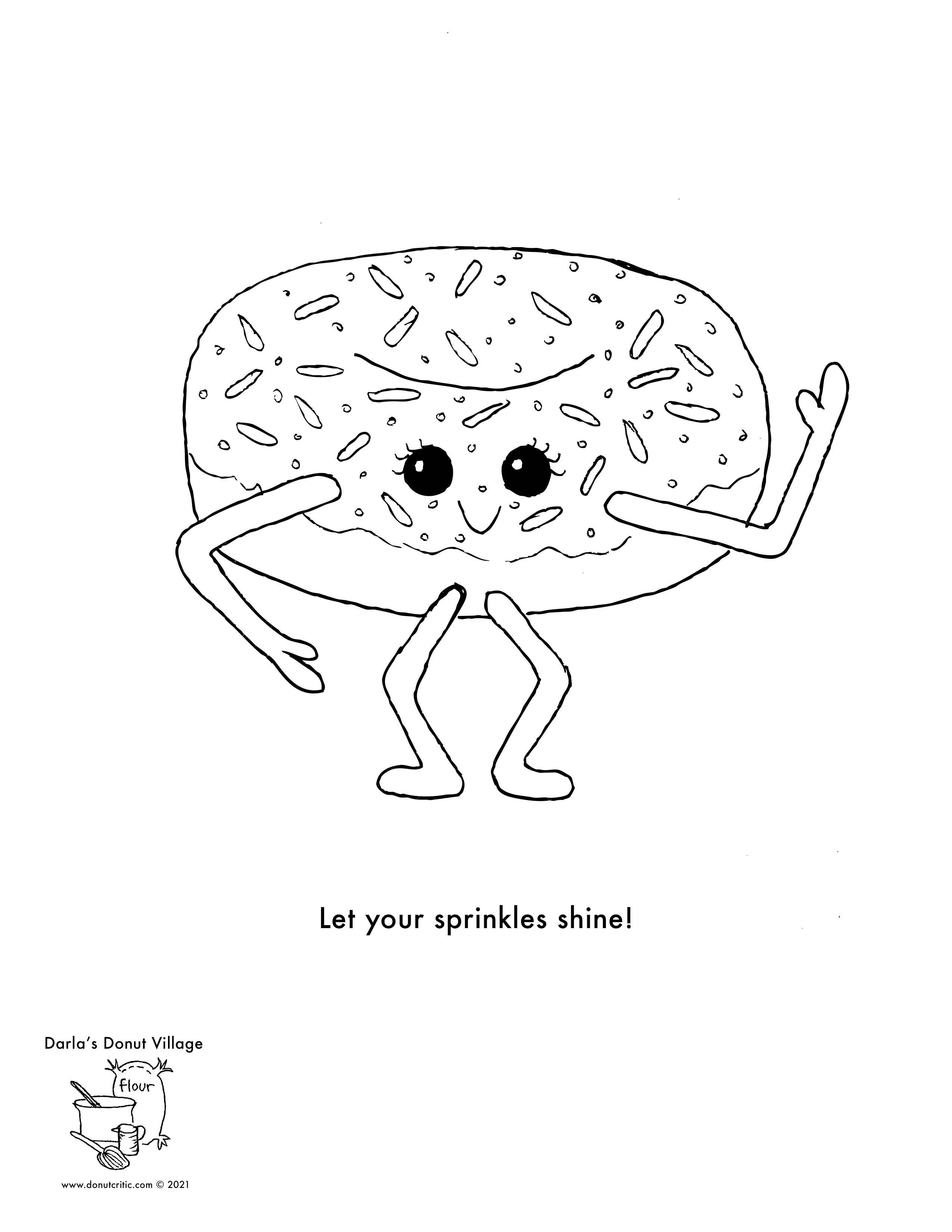 Donut coloring pages