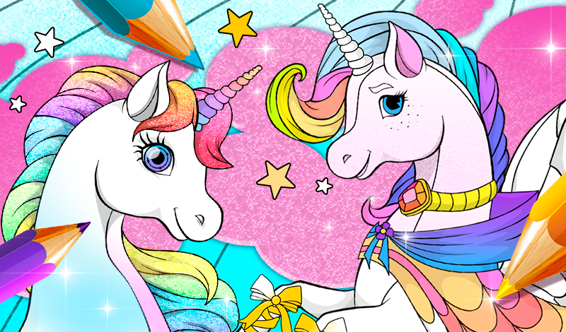Unicorn dress up coloring â play online for free on games