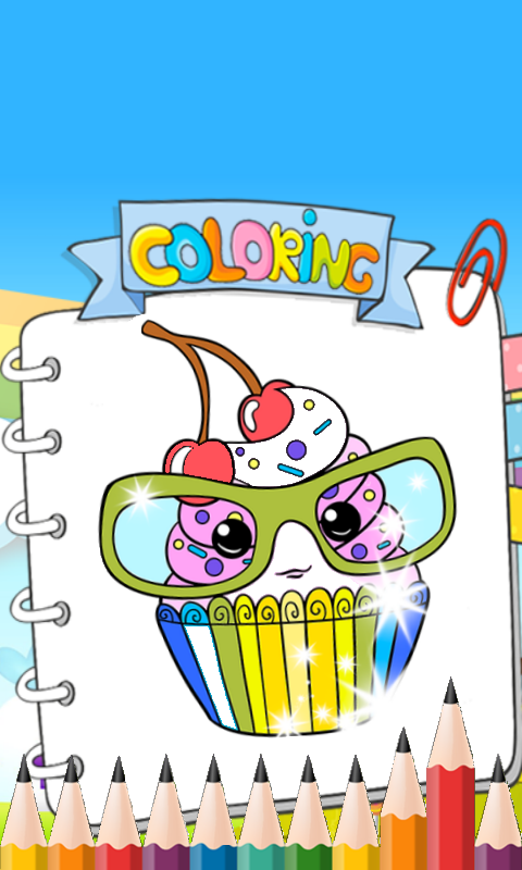 Kawaii coloring book with glitter and emojiappstore for android