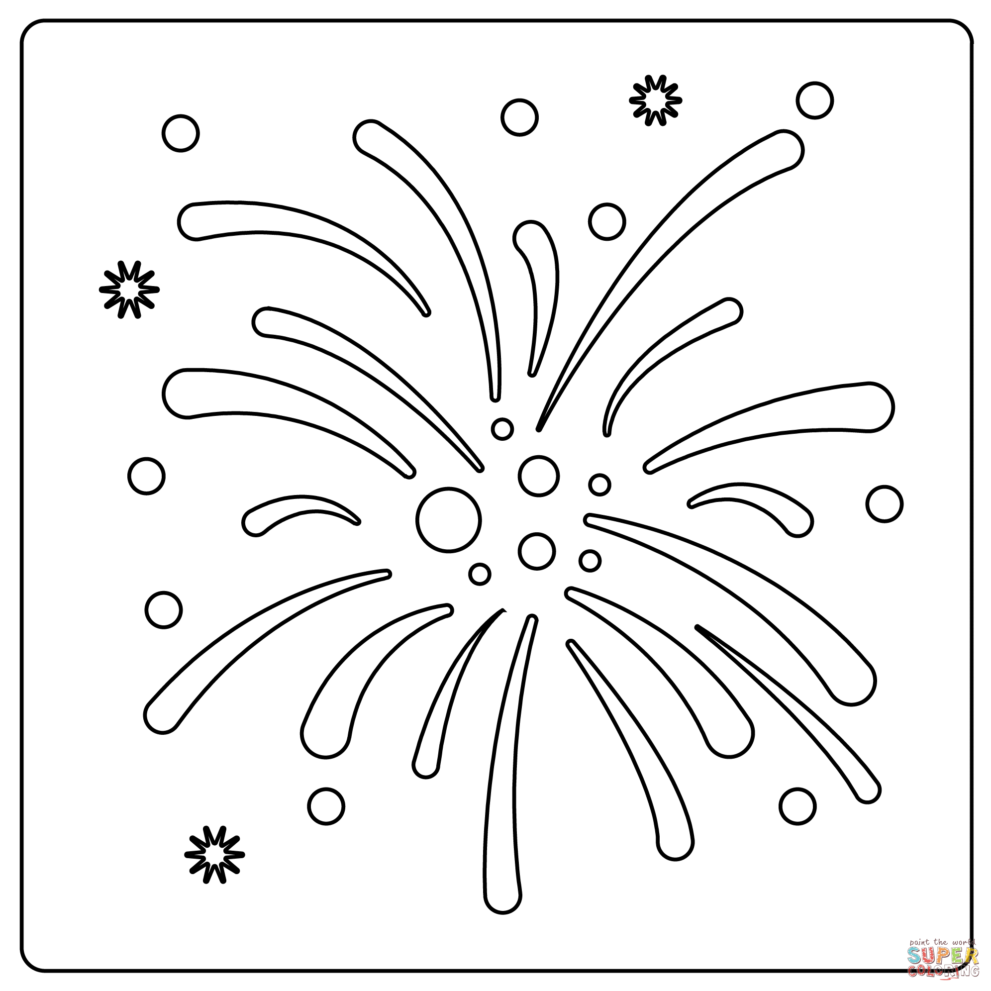 Fireworks emoji coloring page free printable coloring pages