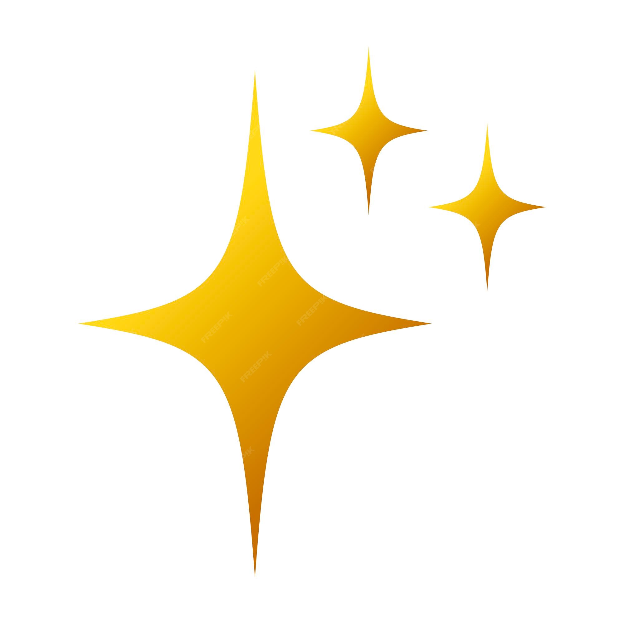 Free vector star sparkle yellow gradient