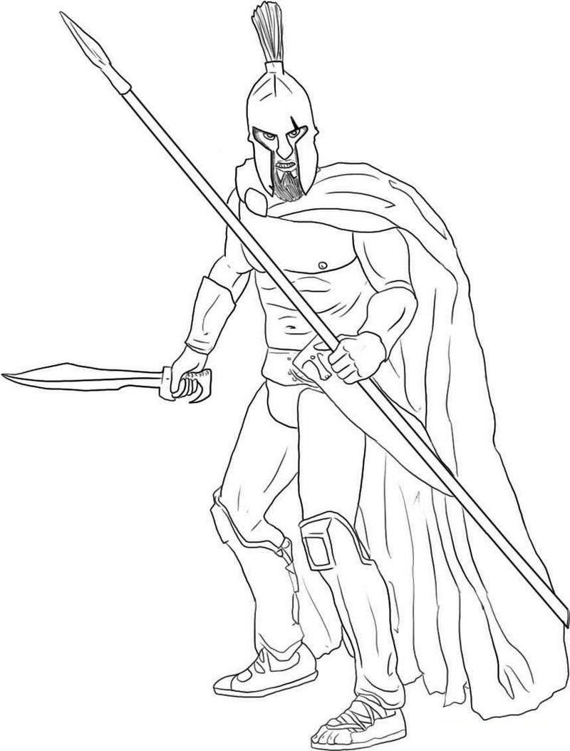Sparta ancient rome coloring sheet warrior drawing spartan warrior ancient warriors