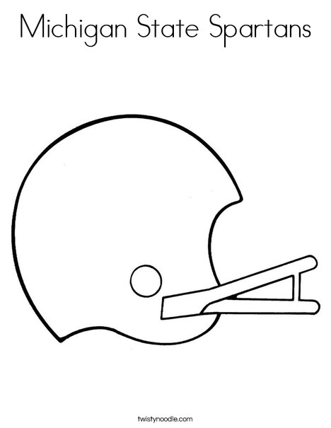 Michigan state spartans coloring page