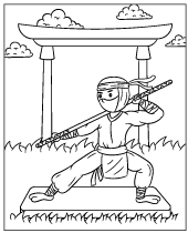 Printable spartan warrior coloring sheet