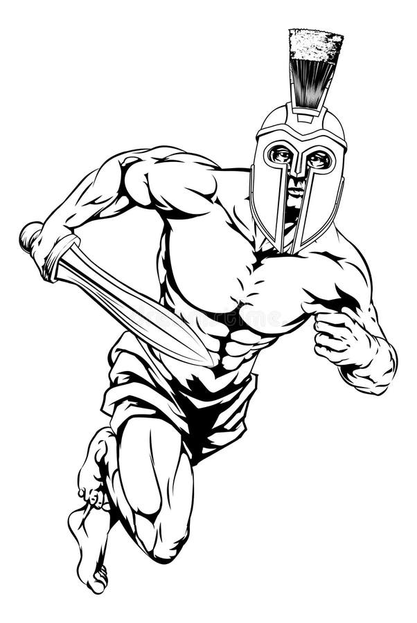 Spartan helmet warrior stock vector illustration of roman