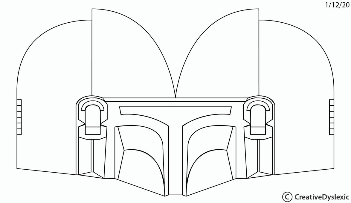 Custom mandalorian spartan helmet template by creativedyslexic on
