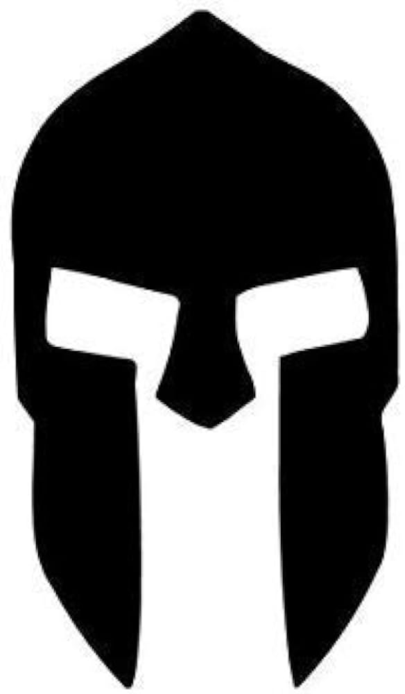 Pack of spartan helmet style stencils x x and x made from ply matboard