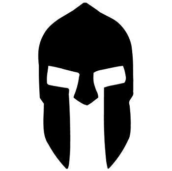 Pack of spartan helmet style stencils x x and x made from ply matboard