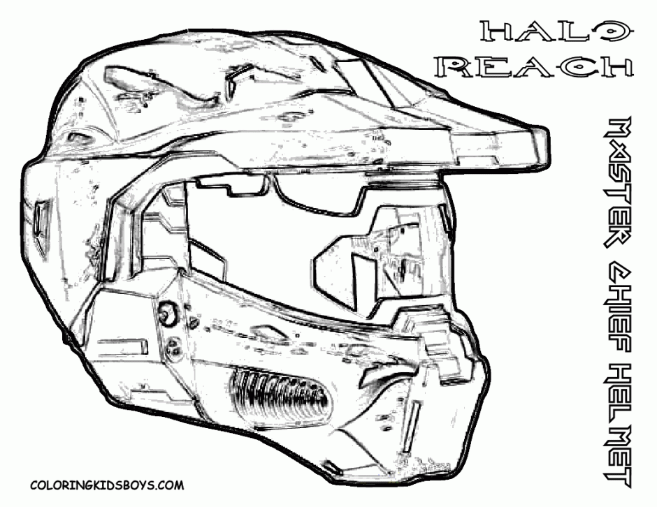 Halo mask coloring page