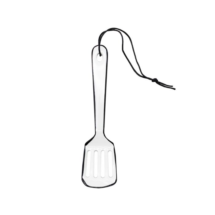 Black white mini enamel spatula