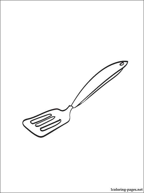 Online coloring pages coloring page the spatula kitchen download print coloring page