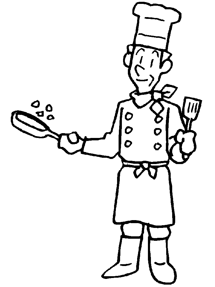 Chef coloring pages