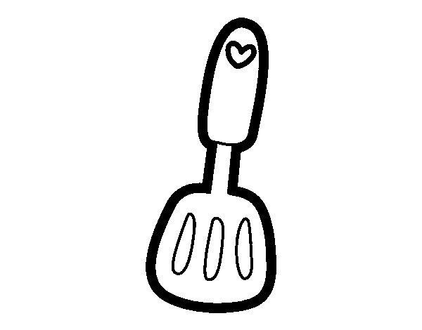 Kitchen spatula coloring page