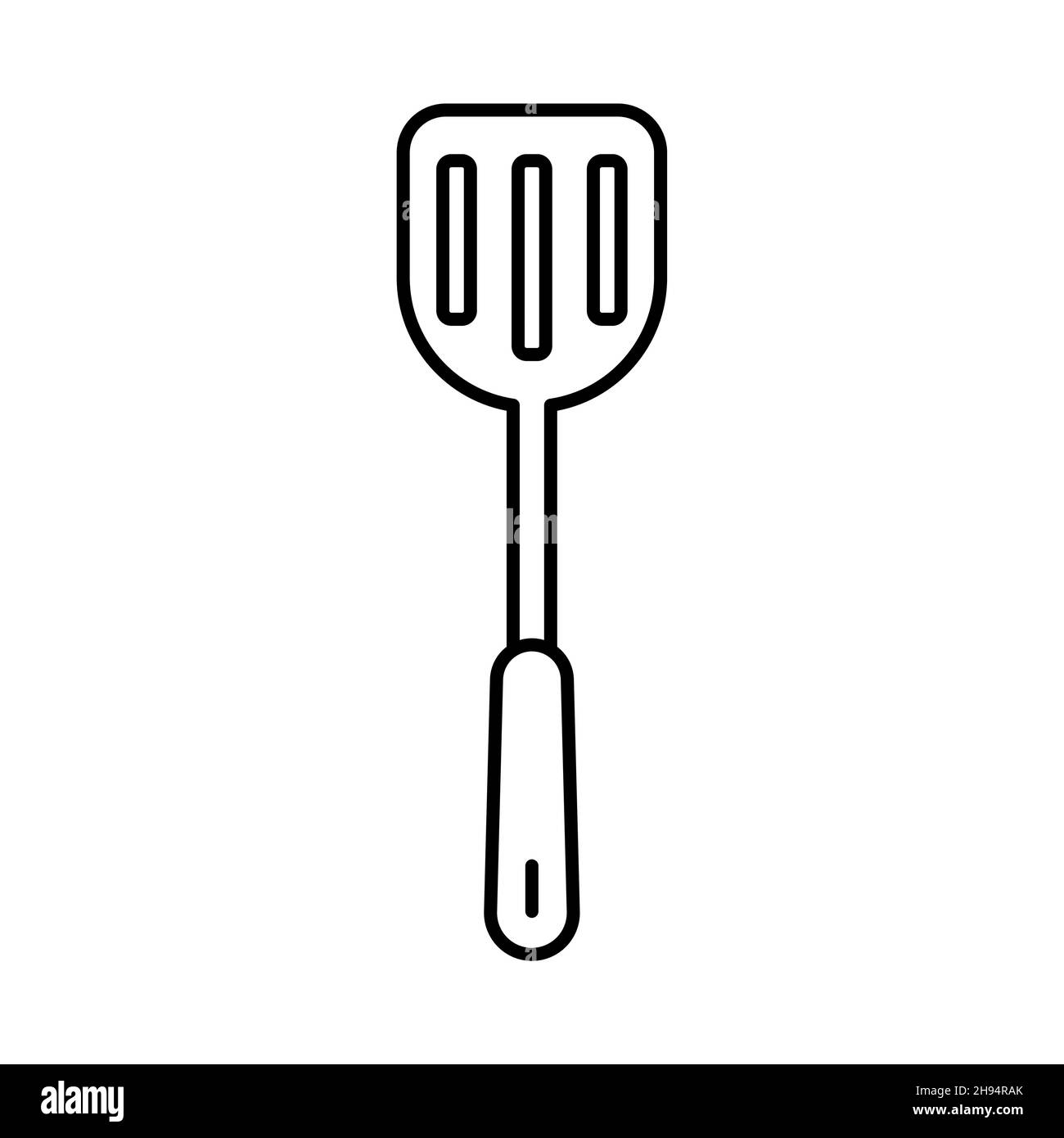 Outline simple vector kitchen spatula icon isolated on white background eps stock vector image art