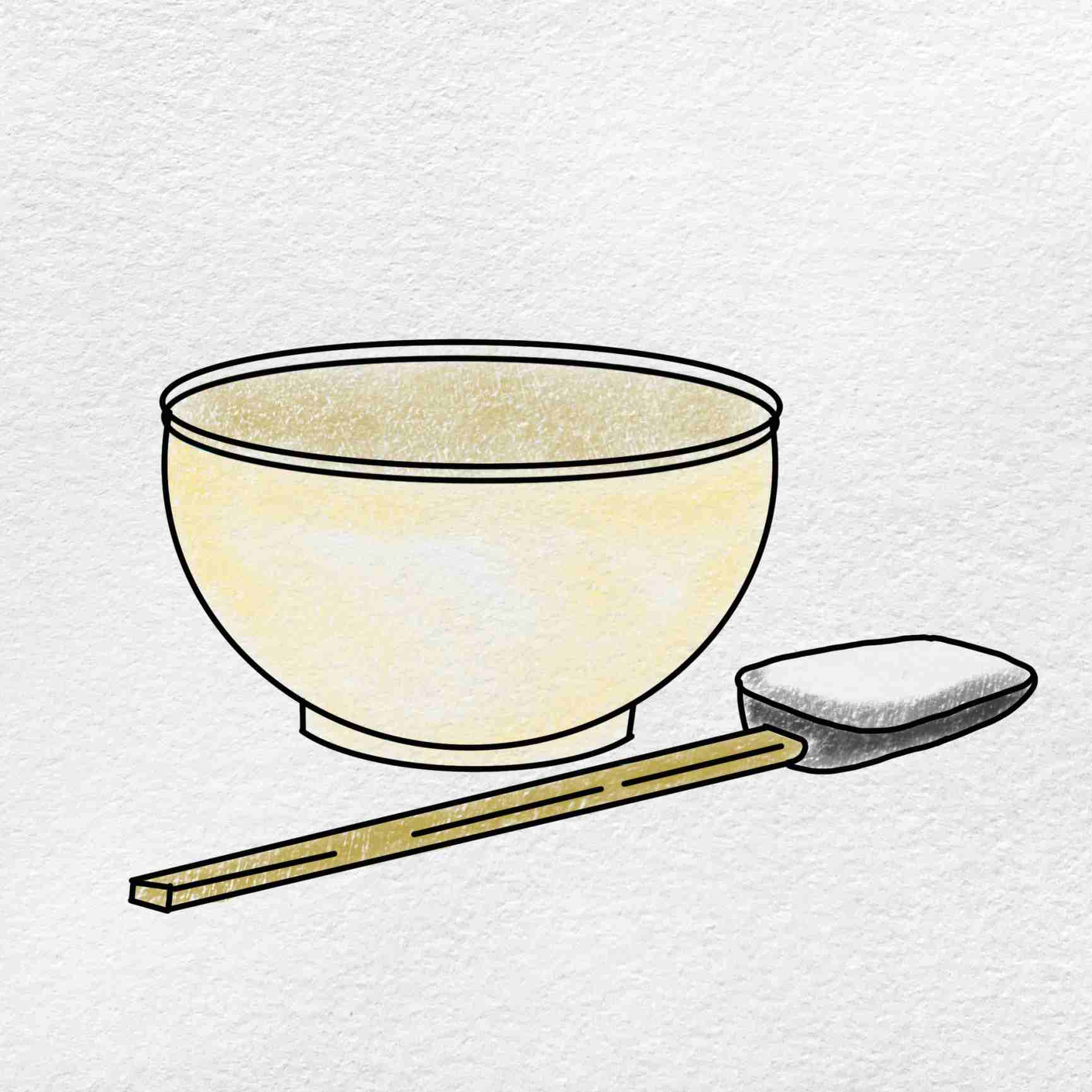 How to draw a spatula