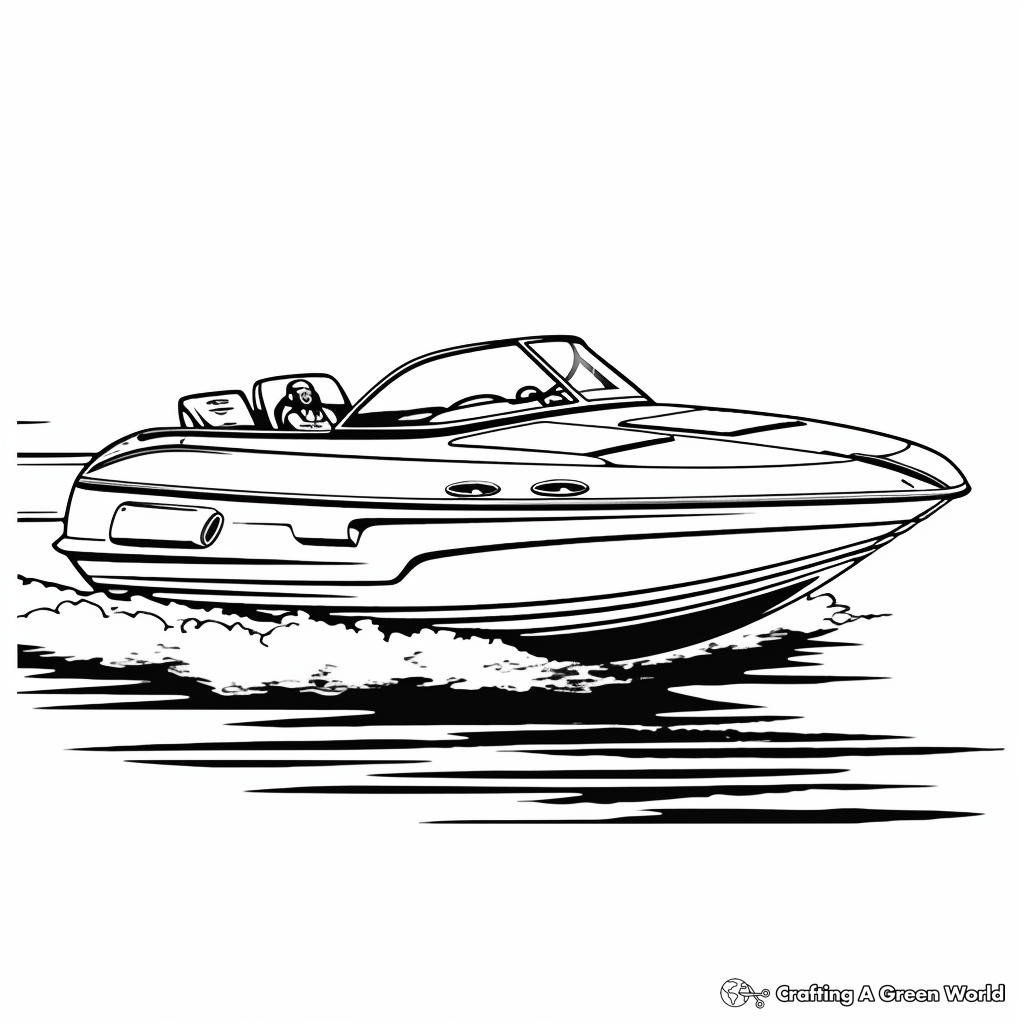 Speedboat coloring book page cartoon vector illustration ad affiliate bookcoloringspeedboatpage drawing speed boat