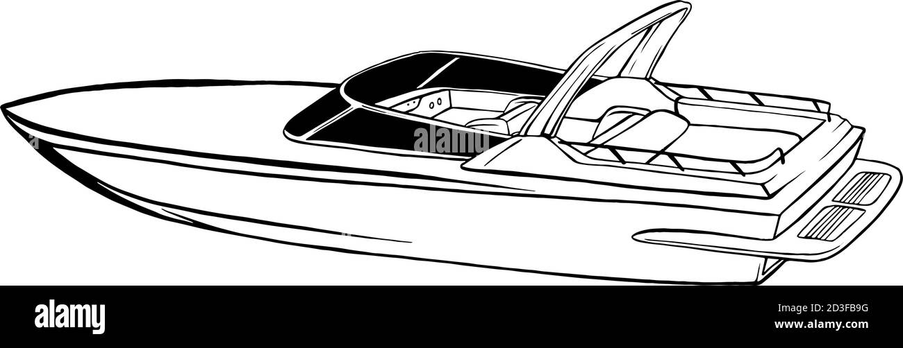 Fast motorboat speedboat water transport rescuer can be used for topics like tourism vacation vessel stock vector image art
