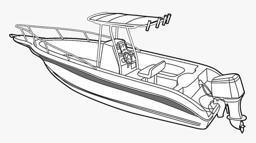Drawn yacht speed boat