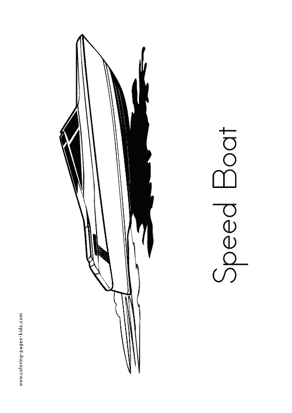 Boat coloring page