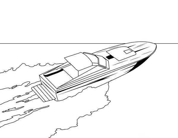 Printable boat coloring pages