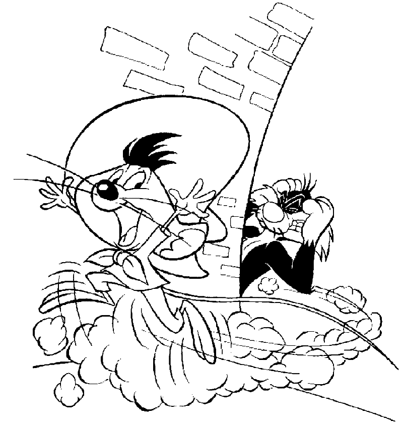 Speedy gonzales coloring pages printable for free download
