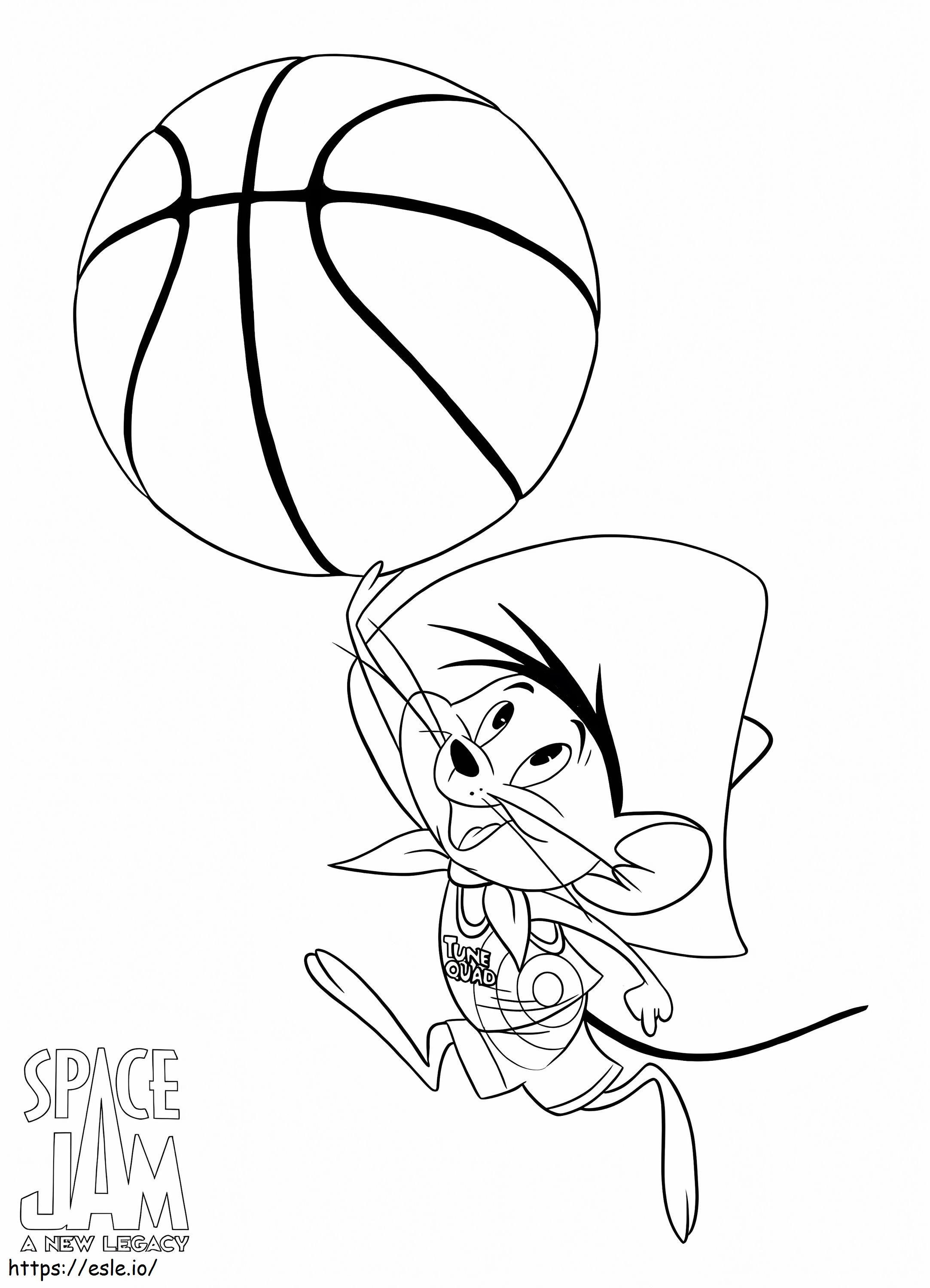 Speedy gonzales from space jam coloring page