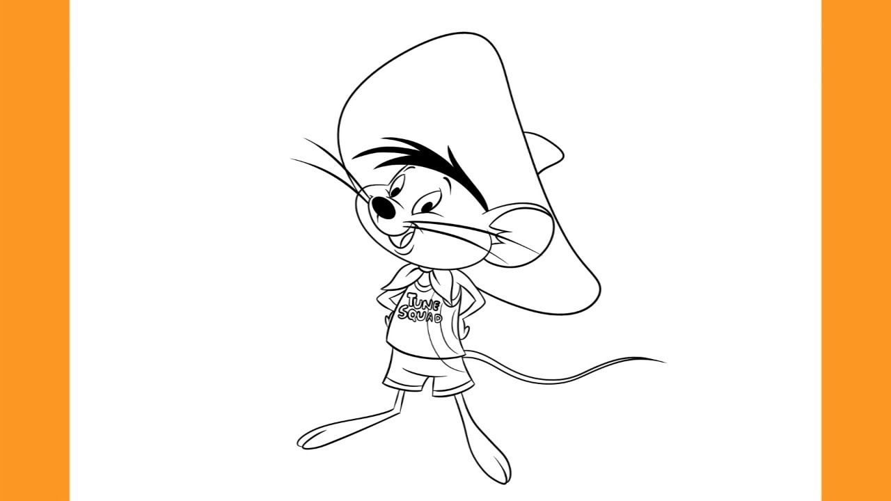 How to draw speedy gonzales