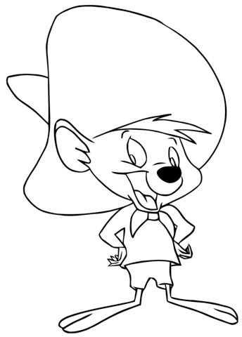 Speedy gonzales coloring page free printable coloring pages easy disney drawings disney drawings sketches coloring pages