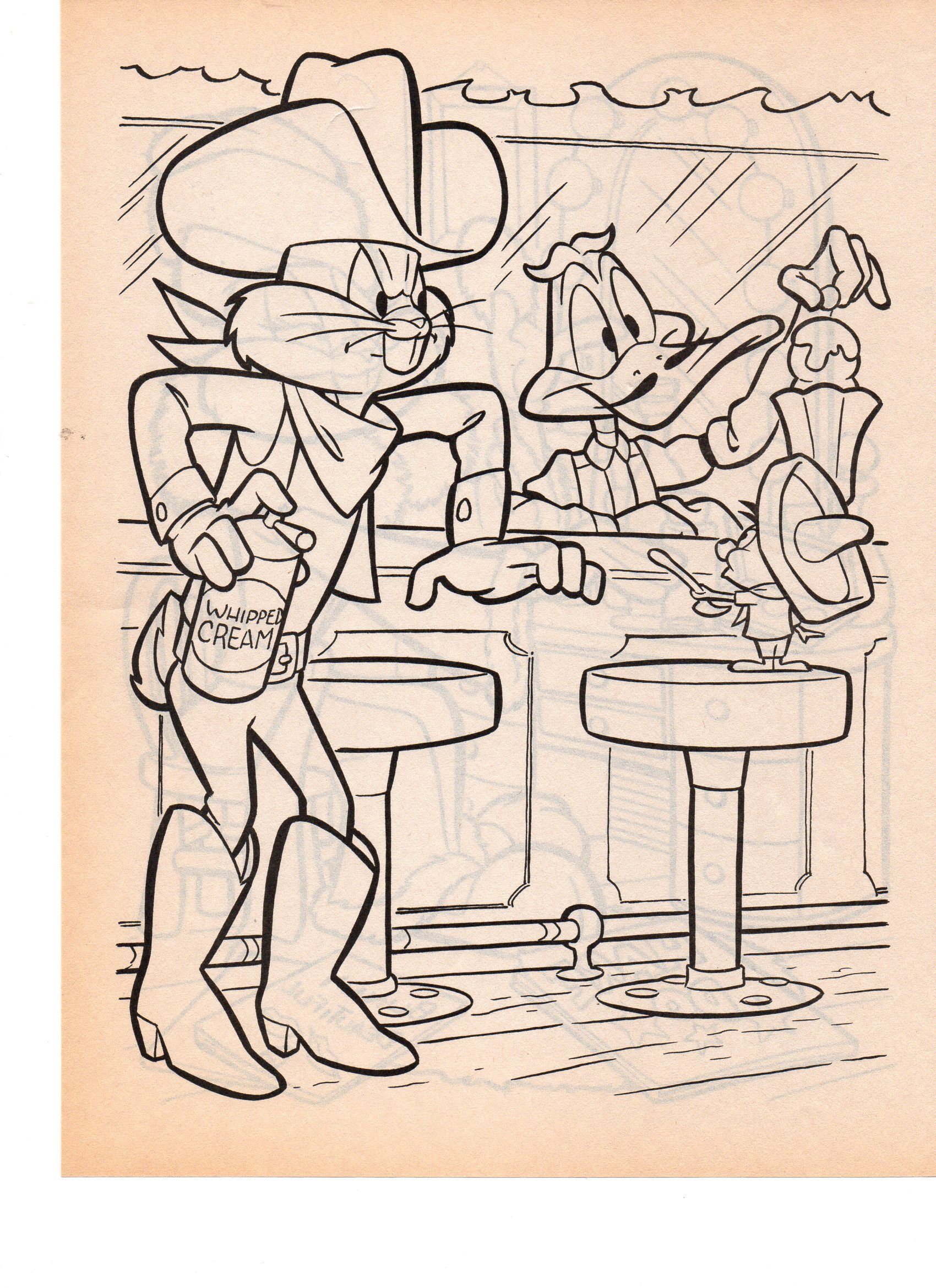Looney tunes bugs bunny daffy duck n speedy gonzales retro cartoons coloring book pages looney tunes bugs bunny