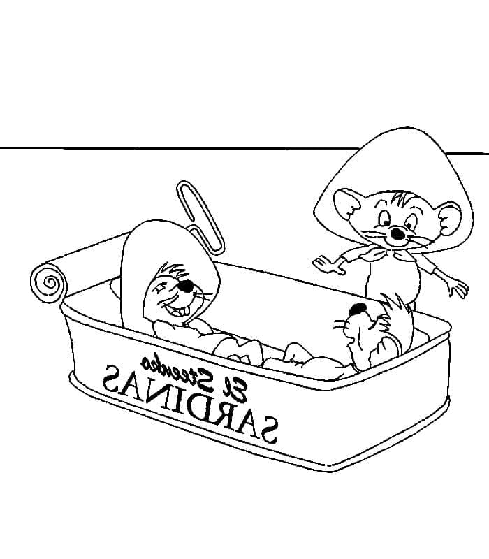 Speedy gonzales and friends coloring page