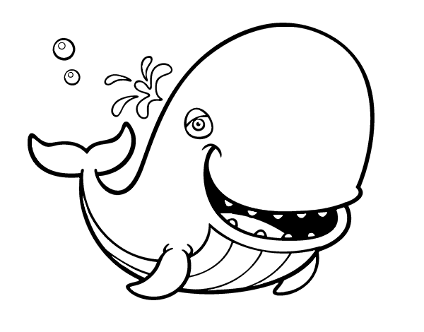 Sperm whale coloring page