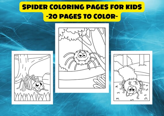 Spider coloring pages for kids printable pages cool illustrations for kids who love spiders spider coloring book