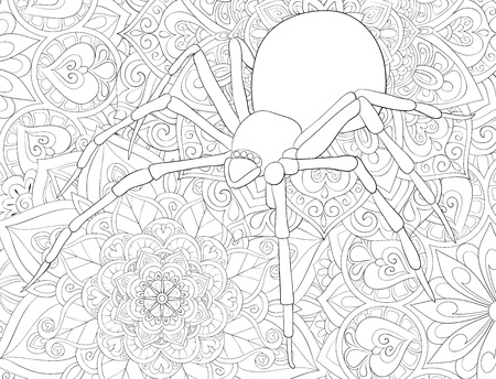 Spider colouring book cliparts stock vector and royalty free spider colouring book illustrations