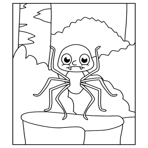 Spider coloring pages for kids spider coloring book made by teachers