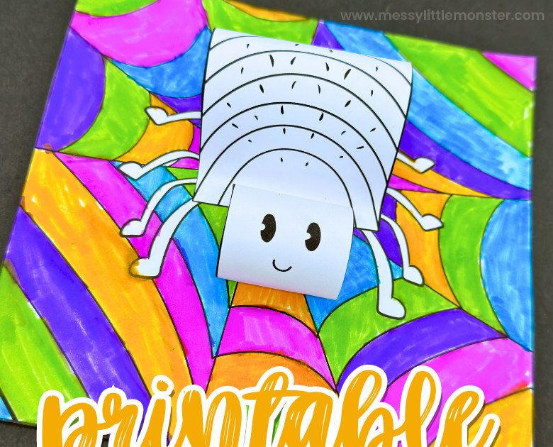 Printable spider coloring sheet