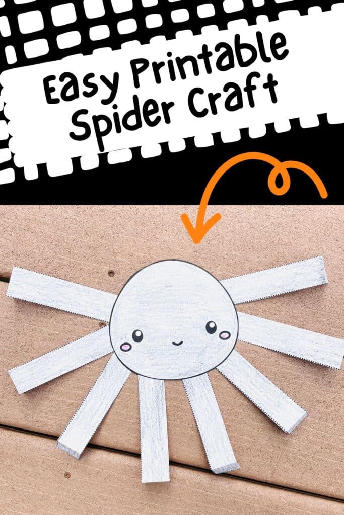 Easy printable spider craft for preschool free