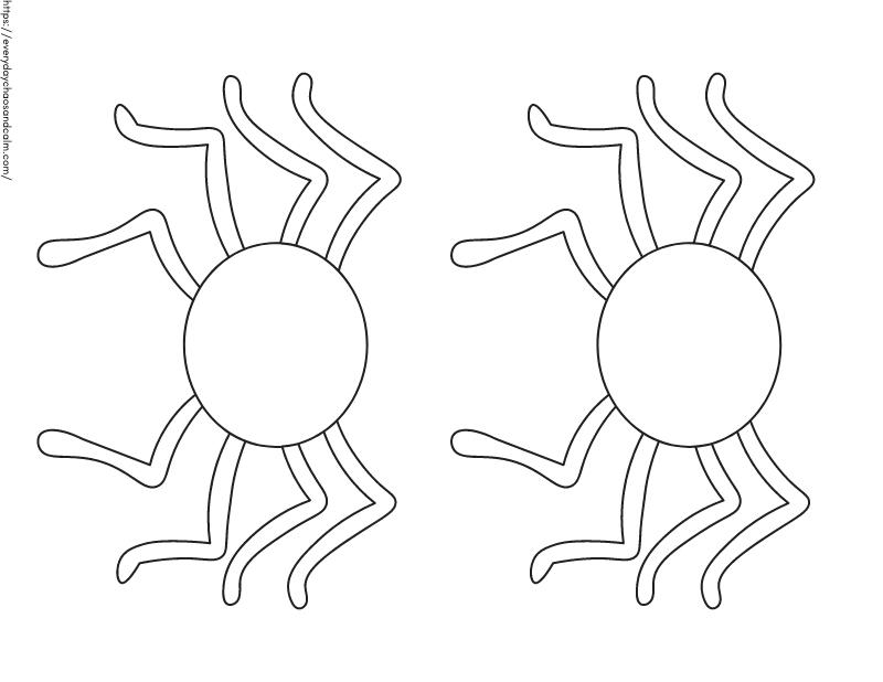Free printable spider template and outlines