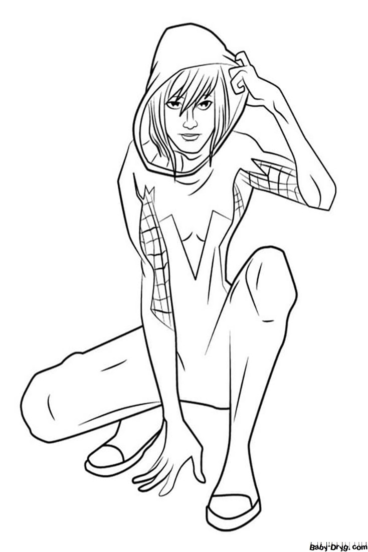 Coloring page spider girl coloring spider