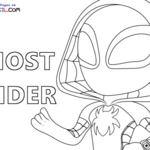Ghost spider coloring pages printable for free download