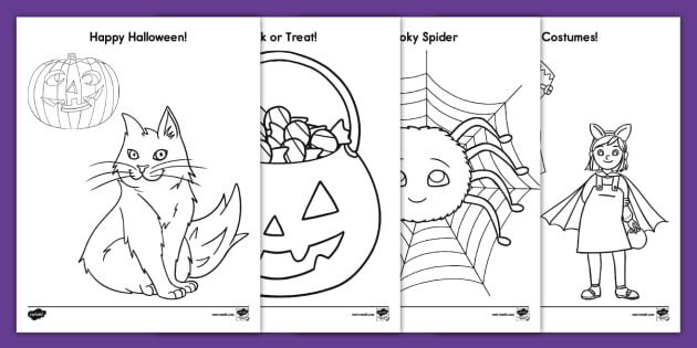 Happy halloween loring sheets teacher made