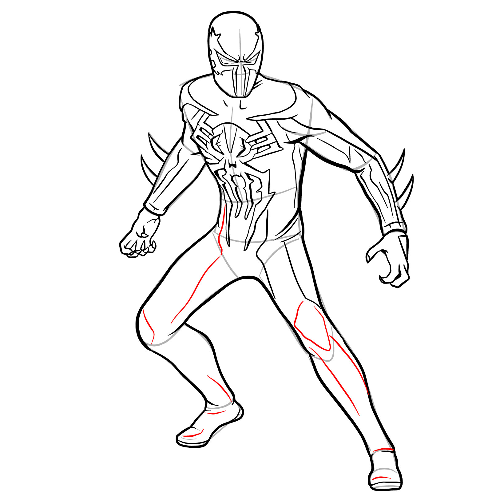 How to draw spider