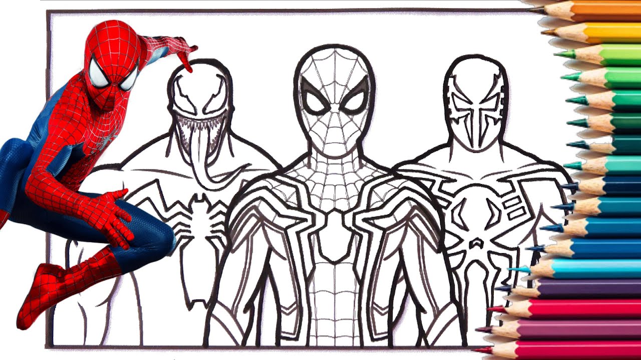 Spiderman coloring pages venom coloring page spider man marvel spiderman colorgoart