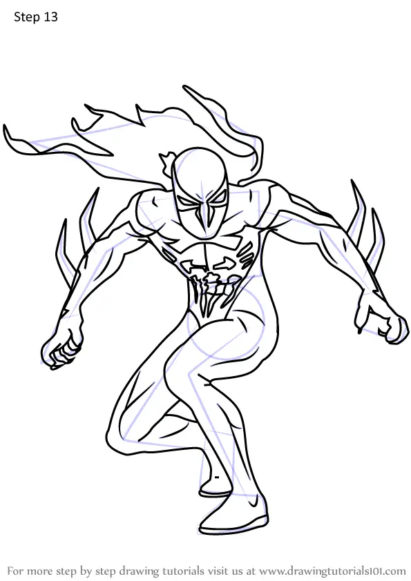 How to draw spider