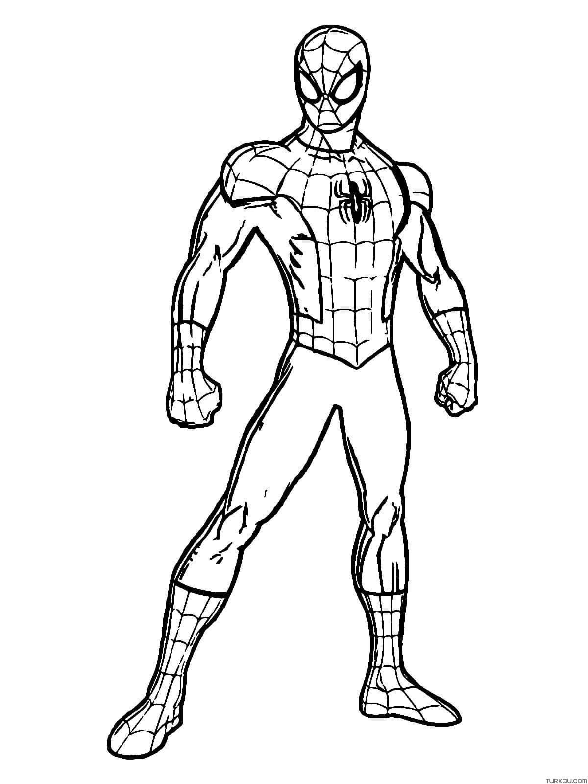 Power spiderman coloring page