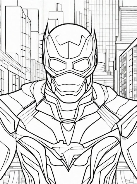 Page superhero coloring pages images